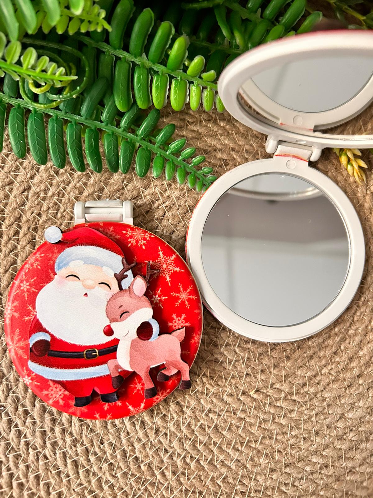 Ahşap Figürlü Ayna Noel Baba