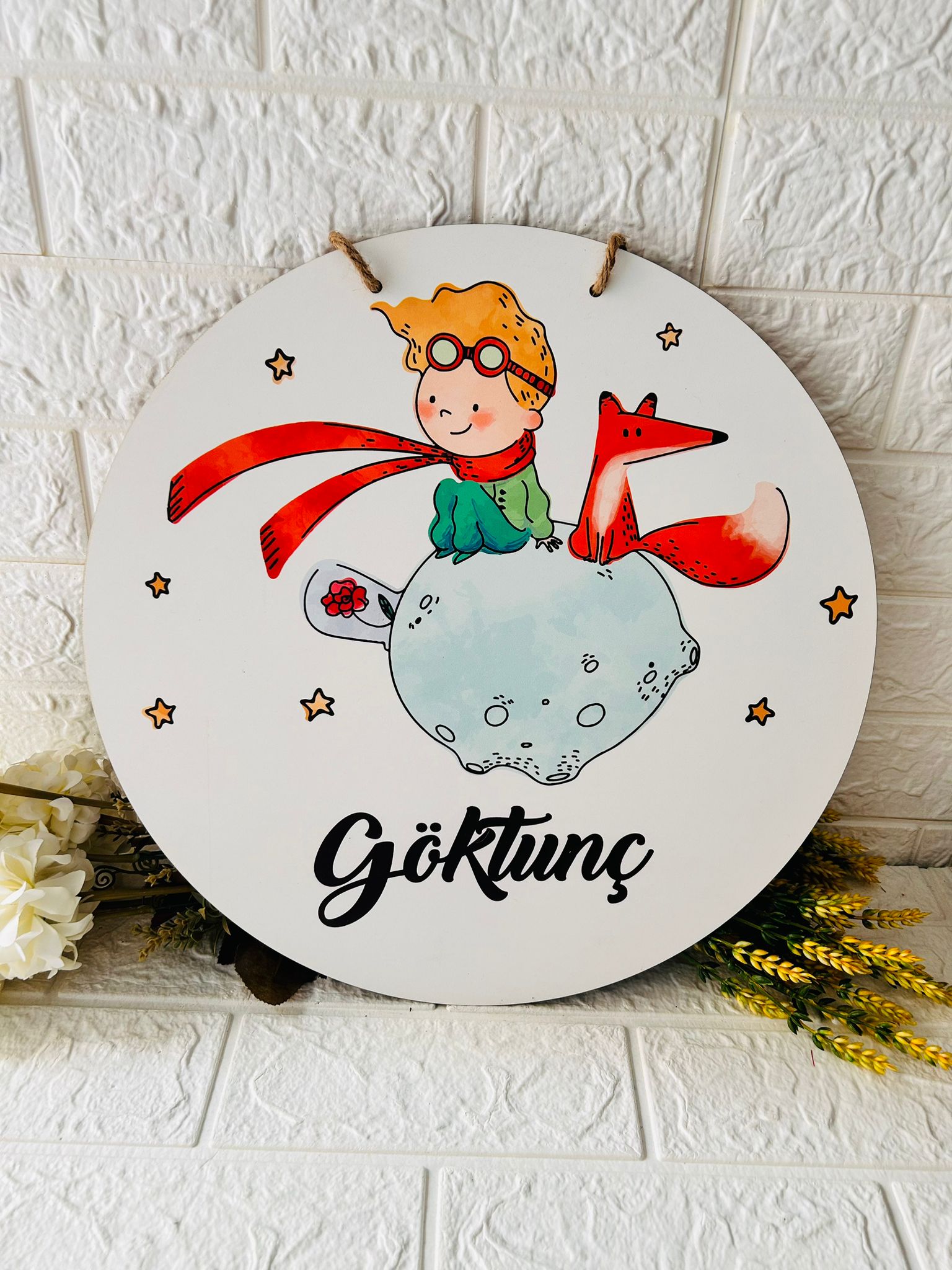 38 cm Ahşap Kapı Süsü-Küçük Prens