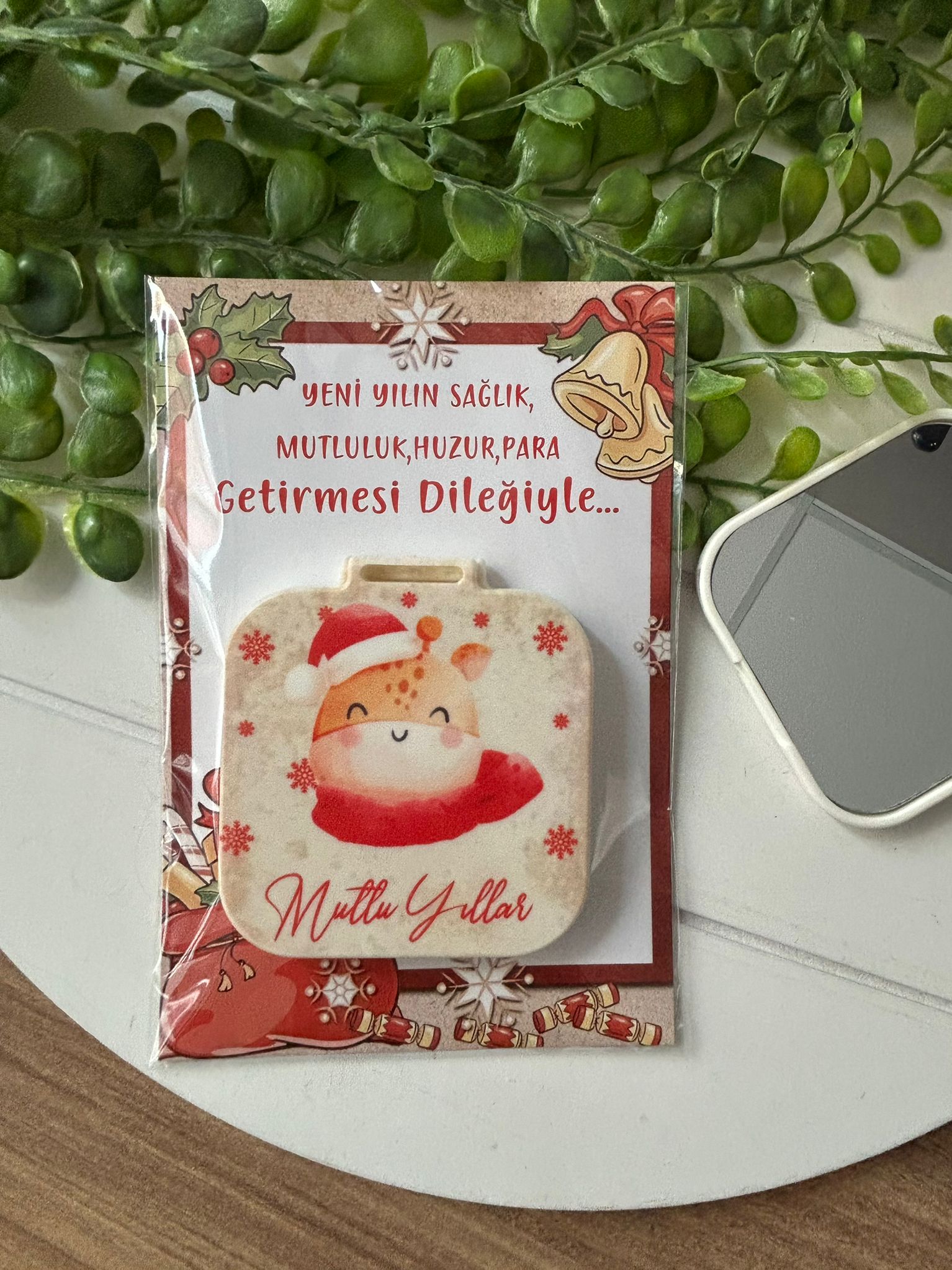 Yeni Yıl-Noel-Yılbaşı Kare Ayna
