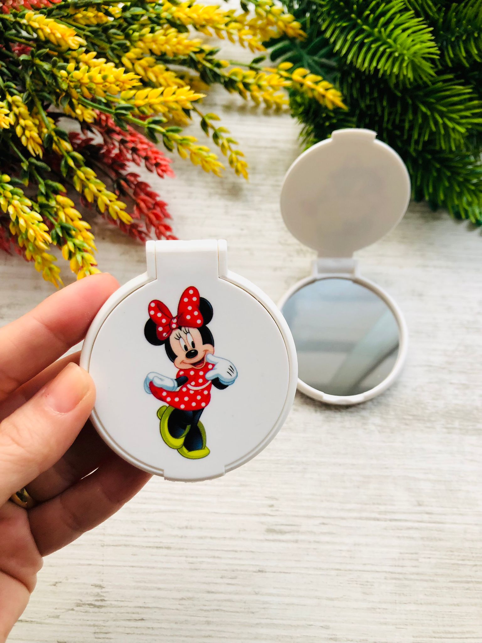 MİNNİE  MOUSE TEMALI YUVARLAK PLEKSİ AYNA