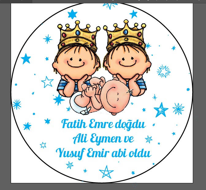 38 cm Ahşap Kapı Süsü-Abi Kardeş