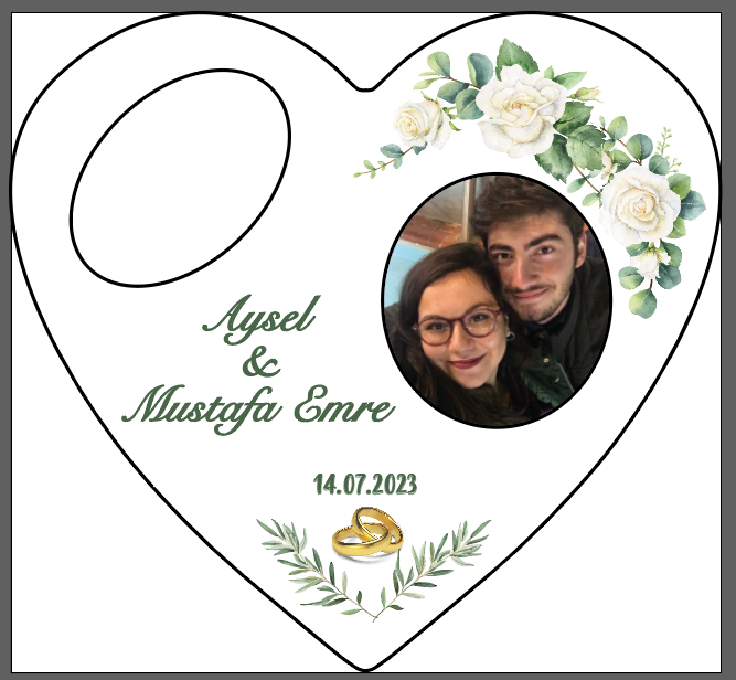 Fotoğraf Temalı Kalp Magnet