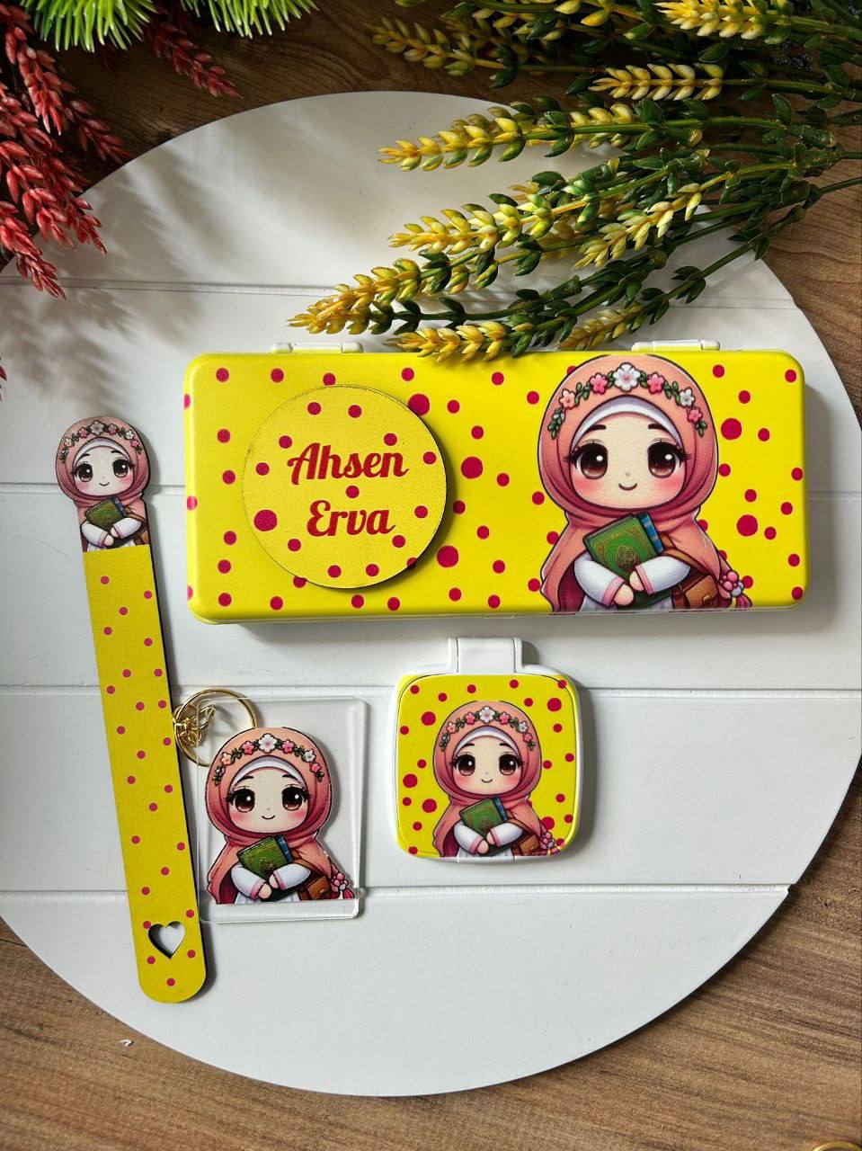 KIZ-KUR'AN OKUYORUM KALEMLİK SET