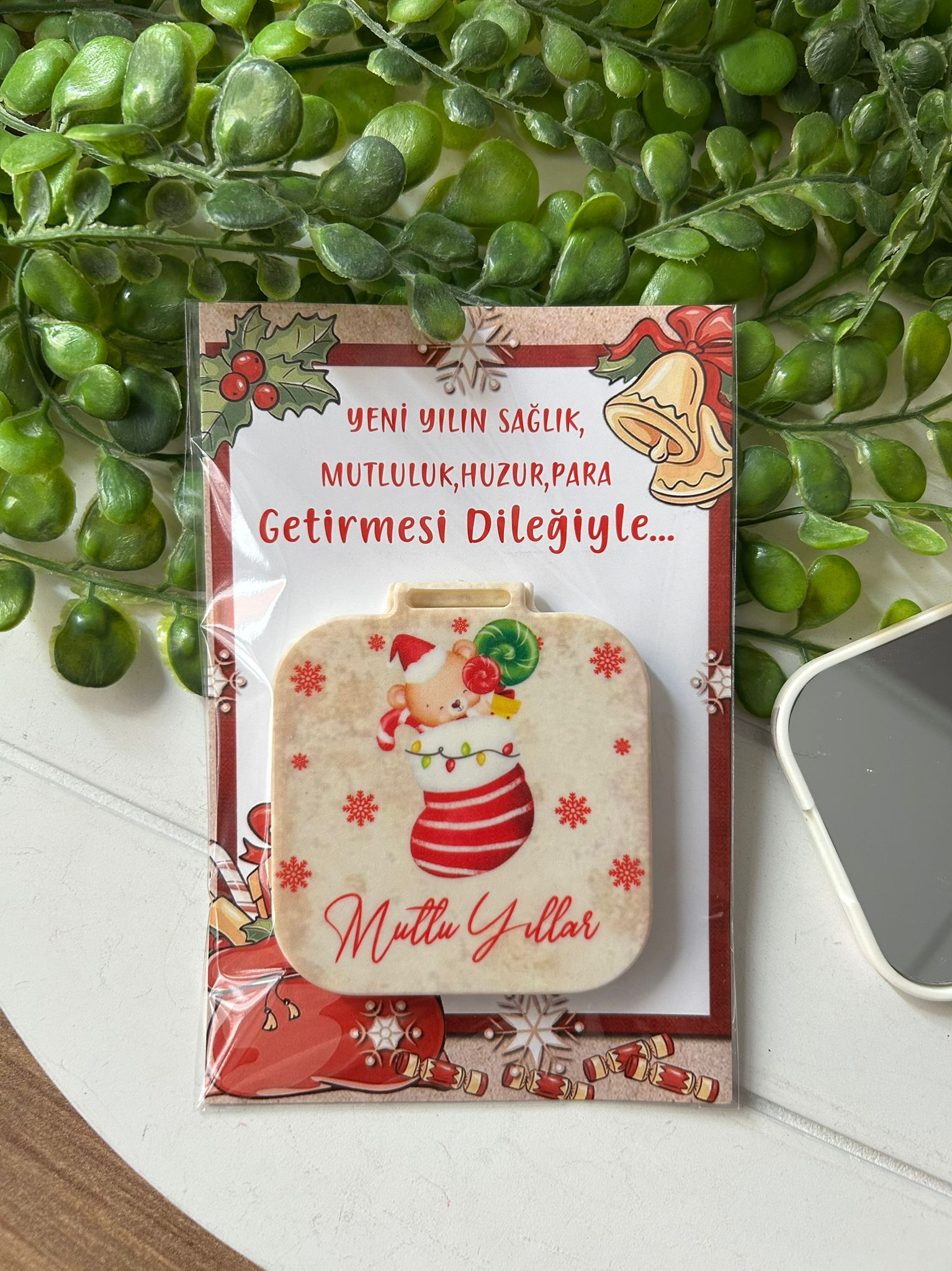 Yeni Yıl-Noel-Yılbaşı Kare Ayna