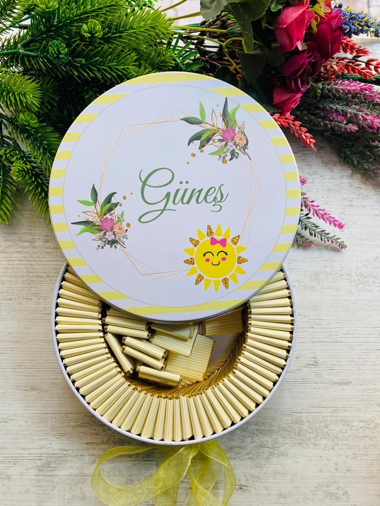 GÜNEŞ TEMALI ÇİKOLATA KUTUSU