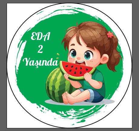 Karpuz Temalı  Pleksi Magnet