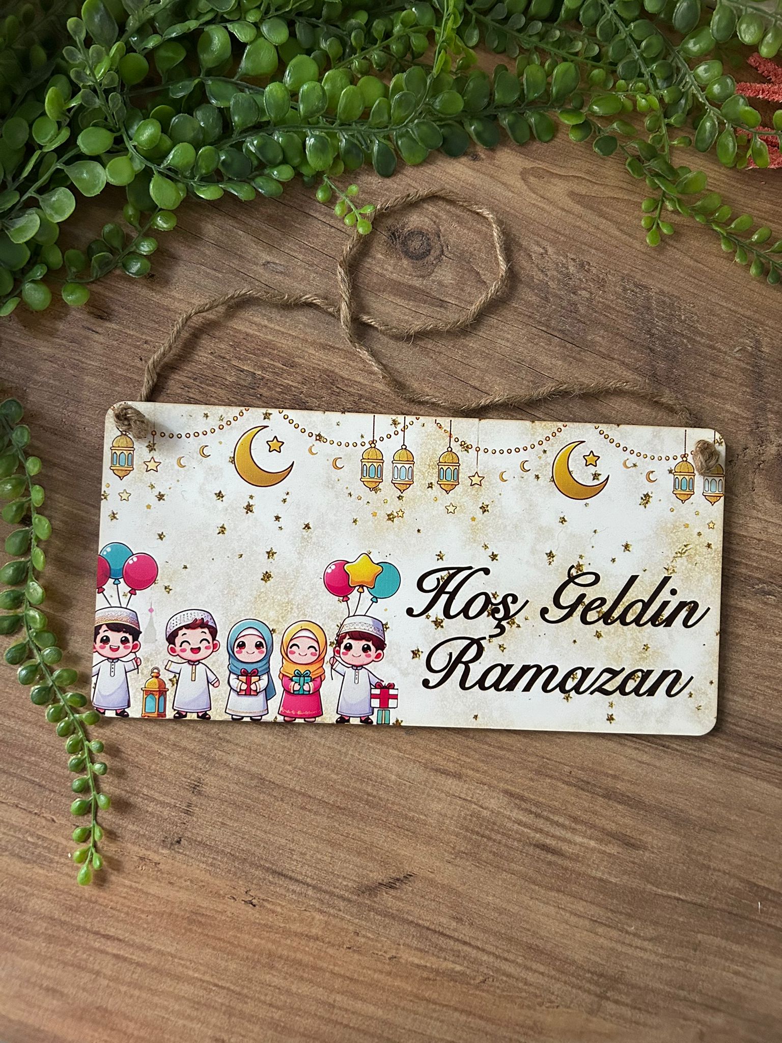 Hoş Geldin Ramazan Kapı Süsü 15x30 cm