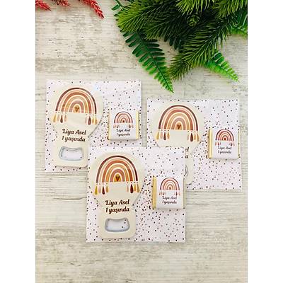 Kahverengi Balon Magnet  ikolata+Magnet Set