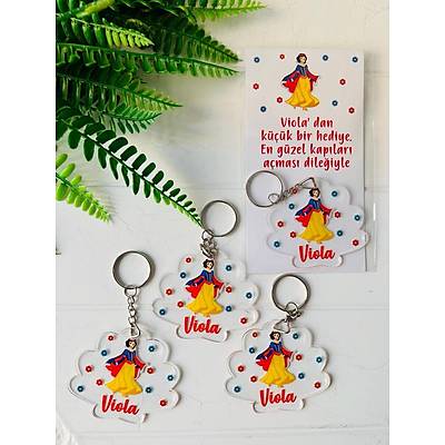 �stiridye Pleksi Anahtarl�k Pamuk Prenses