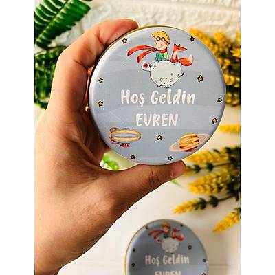 Uzay Temal� Mini Metal Kutu