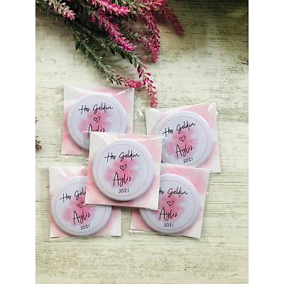 Buton Aacak Magnet Pembe Suluboya