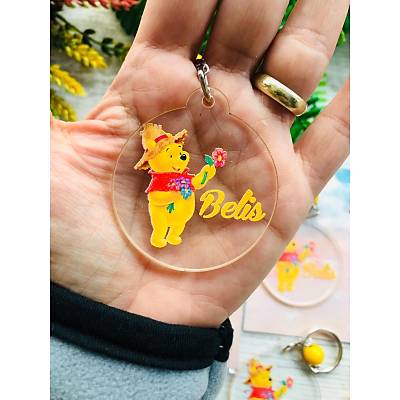 Winnie the Pooh Temal Pleksi Anahtarlk