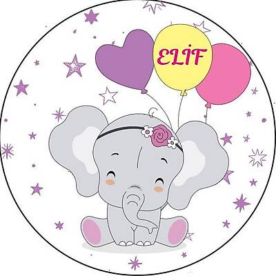 Uv Bask�l� Bo� Metal Kutu Fil Temal�