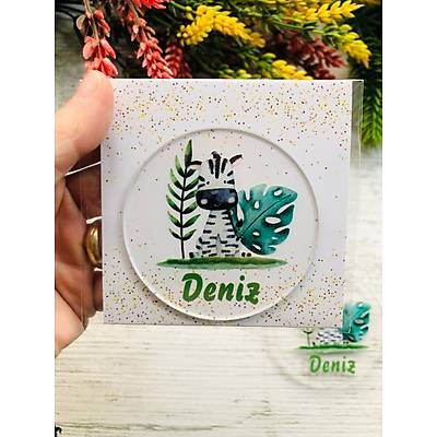 Safari Zebra Temal� Pleksi Magnet