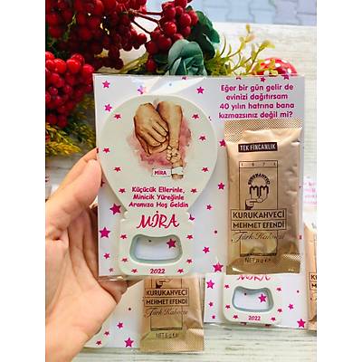 ANNE BABA BEBEK EL AACAKLI MAGNET + KAHVE