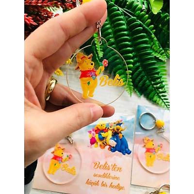 Winnie the Pooh Temal Pleksi Anahtarlk