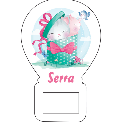 Balon A�acak Magnet Kedi Temal�