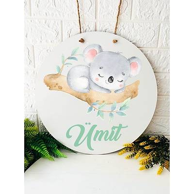 38 cm Ah�ap Kap� S�s�-Koala Temal�