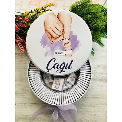 ANNE BABA  BEBEK EL� TEMALI ��KOLATA  KUTUSU