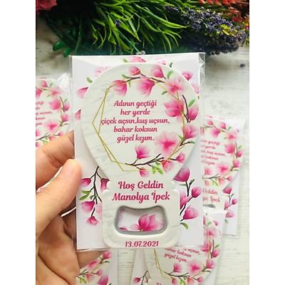 Balon Aacak Magnet Pembe iek Temal