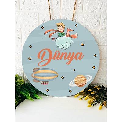 38 cm Ah�ap Kap� S�s�- Uzay ve K���k Pens