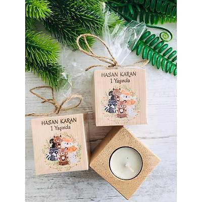 Woodland Hayvanlar Ahap Mumluk