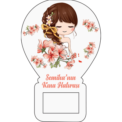 Balon A�acakl� Magnet K�na Hat�ras� �i�ek Temal�