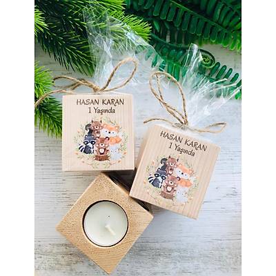 Woodland Hayvanlar Ahap Mumluk
