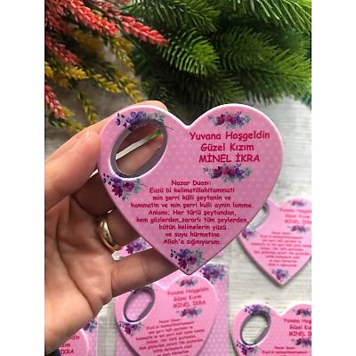 Nazar Dua Temal Kalp Magnet