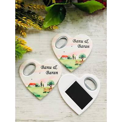 Manzara Temal� Kalp Magnet