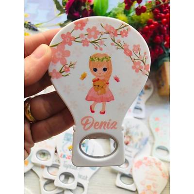 �irin K�z Temal� Balon A�acak Magnet