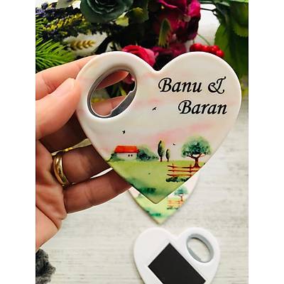 Manzara Temal� Kalp Magnet