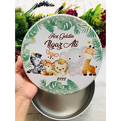 Uv Bask�l� Bo� Metal Kutu Safari Temal�