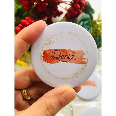 Turuncu  Suluboya Buton Aacak Magnet