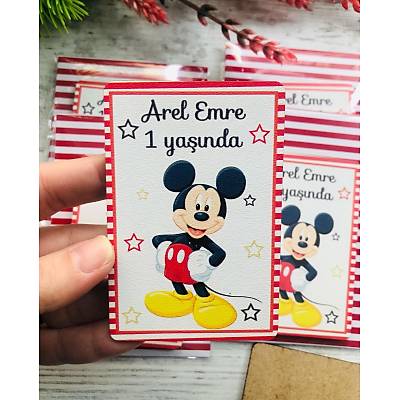 Baby Mickey Mouse  3 mm Ahşap Magnet