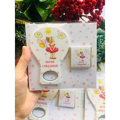 Prenses ve Balerin Balon Magnet  ikolata+Magnet Set