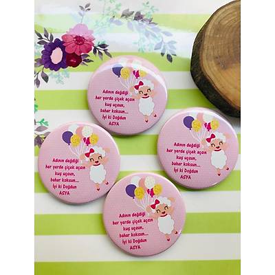 Kz ocuk Aacak Magnet Balon Tutan Kuzu Temal