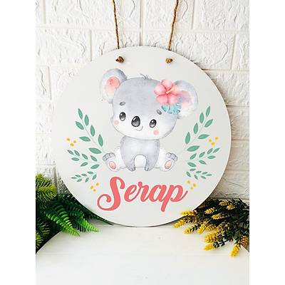 38 cm Ah�ap Kap� S�s�-Koala Temal�