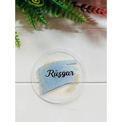 Gri Suluboya Temal� Pleksi Magnet