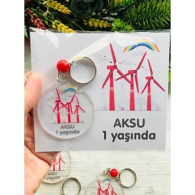 Rzgar Gl- Deirmen Temal Pleksi Anahtarlk