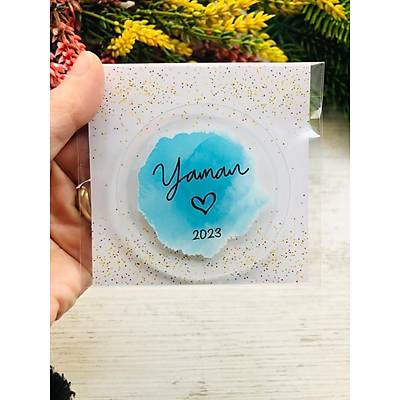 Mavi  Suluboya Temal� Pleksi Magnet