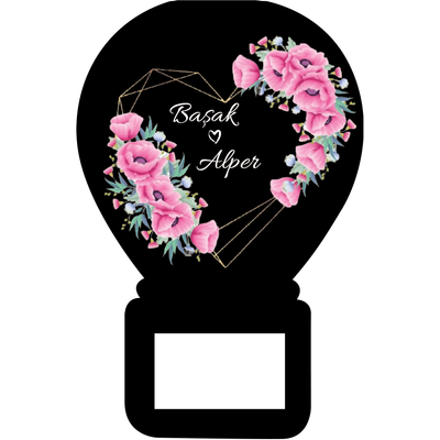 Balon A�acakl� Magnet Siyah �i�ekli