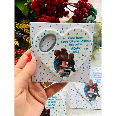 Anne ocuk Temal Kalp Magnet