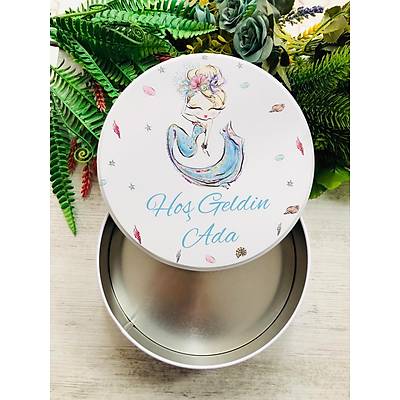 Uv Bask�l� Bo� Metal Kutu Deniz K�z�