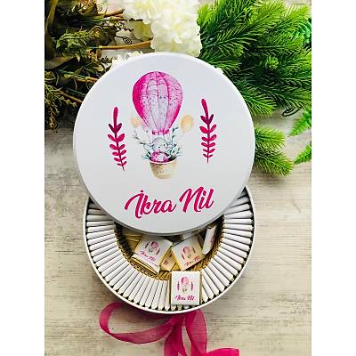 PEMBE BALONLU FL  TEMALI KOLATA KUTUSU