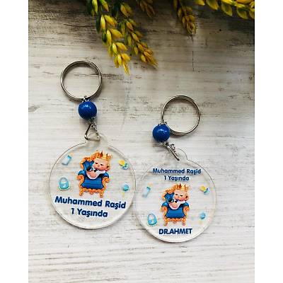 Patron Bebek Temal� Pleksi Anahtarl�k