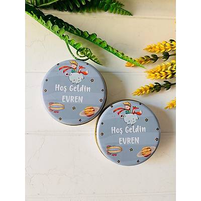 Uzay Temal� Mini Metal Kutu