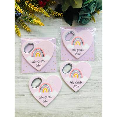 Pembe Bohem Temal� Kalp Magnet
