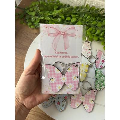 Seri Sonu Kuran Kursu Ah�ap Kelebek Anahtarl�k