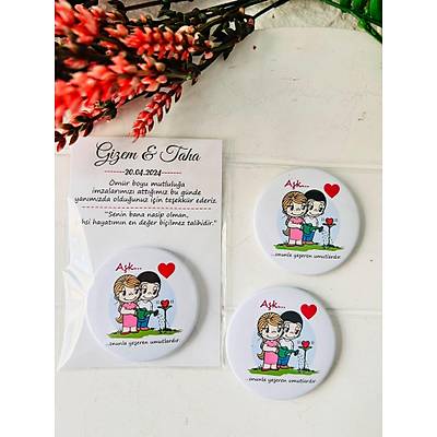 psevdi Temal Buton  Aacakl Magnet